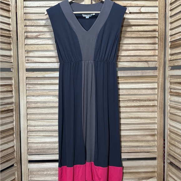 BODEN Color Block Midi Dress, Sleeveless - Picture 2 of 9